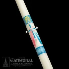 1-1/2" x 34" Divine Mercy Paschal Candle
