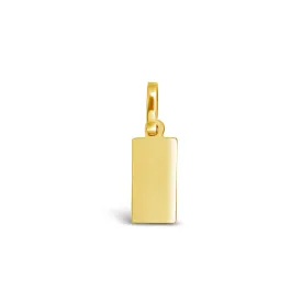10 Karat Gold Thin Rectangular Charm