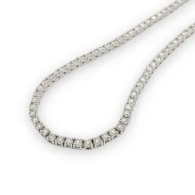 14K W Gold 16" 5.50ctw I/SI2 Diamond Tennis Necklace