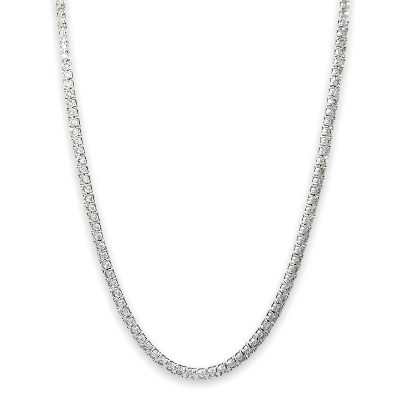 14K W Gold 18" 2.75cttw Diamond Miracle Set Necklace