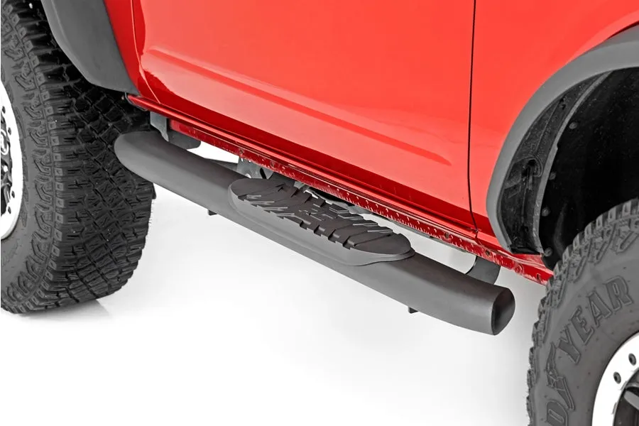 2021  Ford Bronco 2-Door Rough Country Oval Nerf Steps, Black