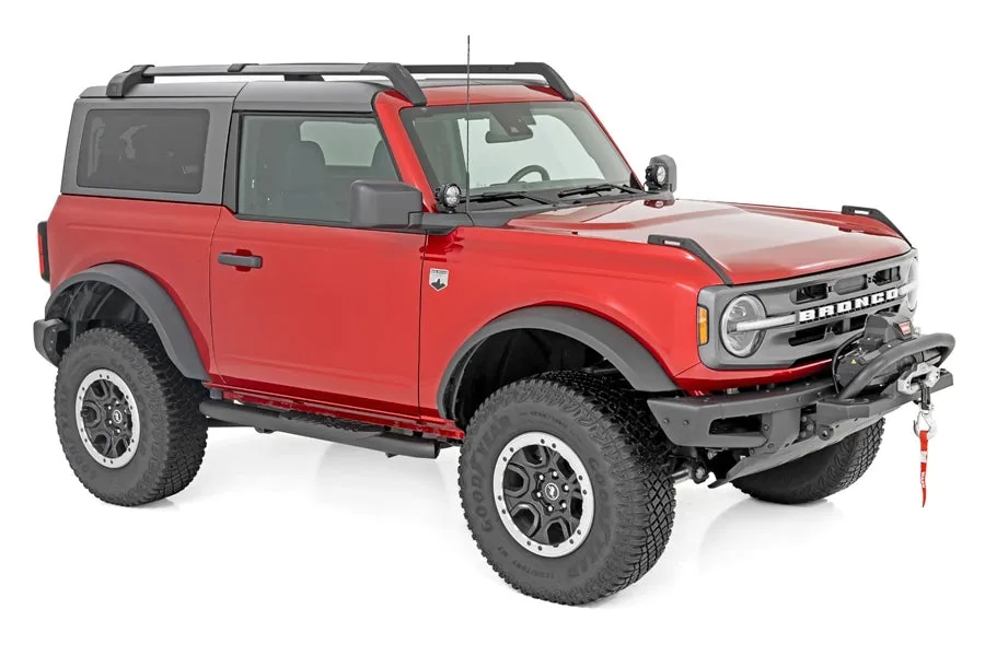 2021  Ford Bronco 2-Door Rough Country Oval Nerf Steps, Black