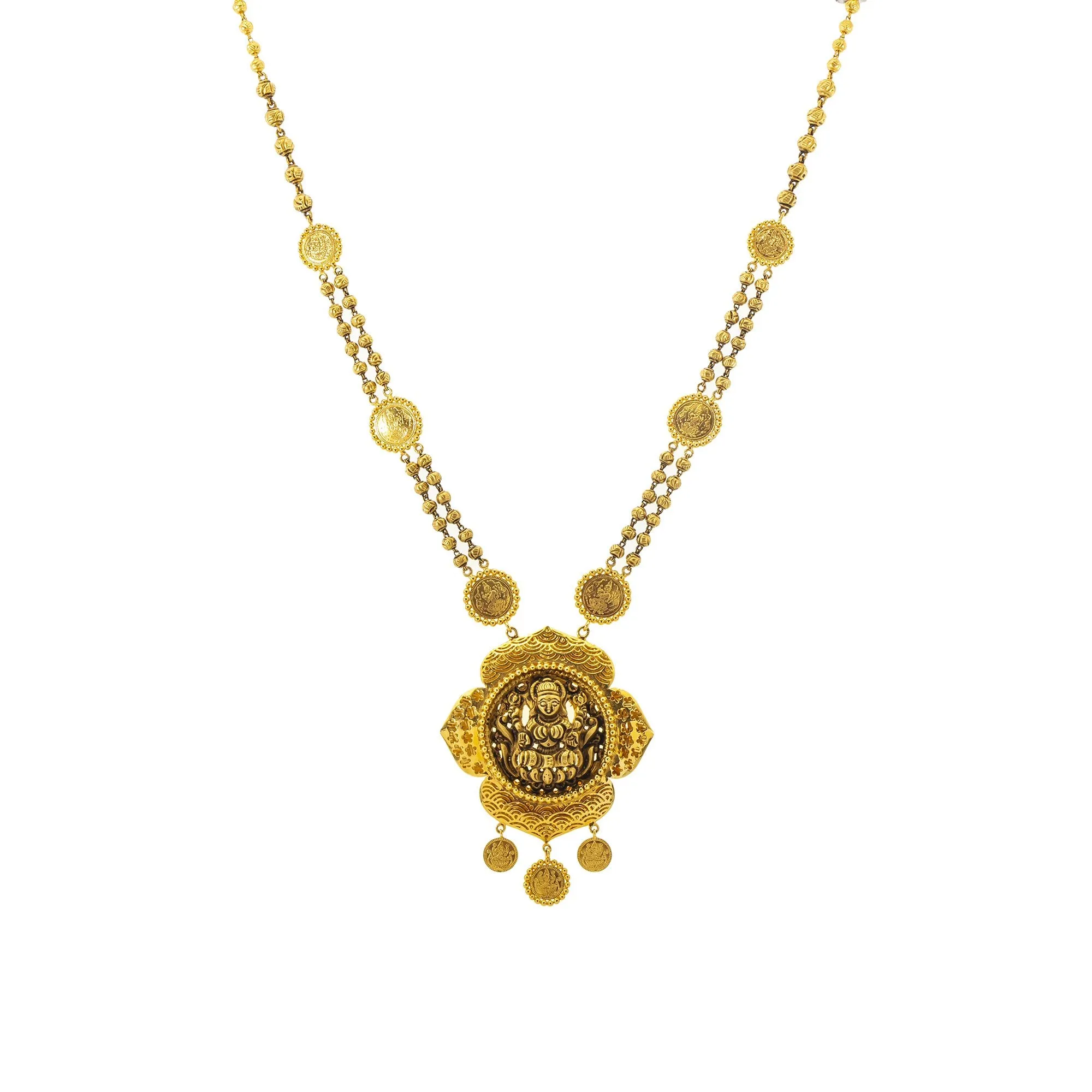 22K Gold Medallion Antique Jewelry Set
