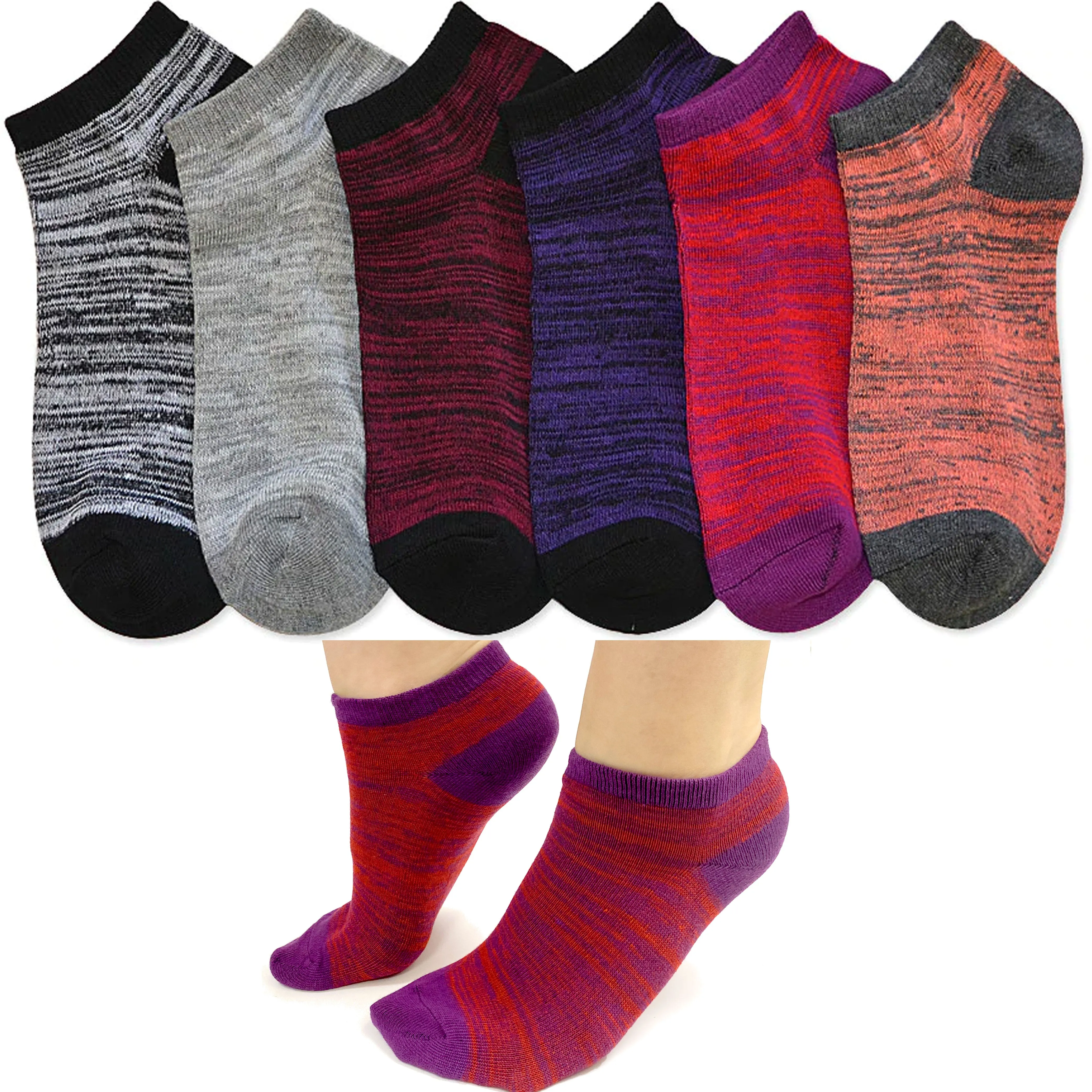 24 Pairs Womens Athletic Socks Sports Low Cut  Ankle Classic Running Casual 9-11