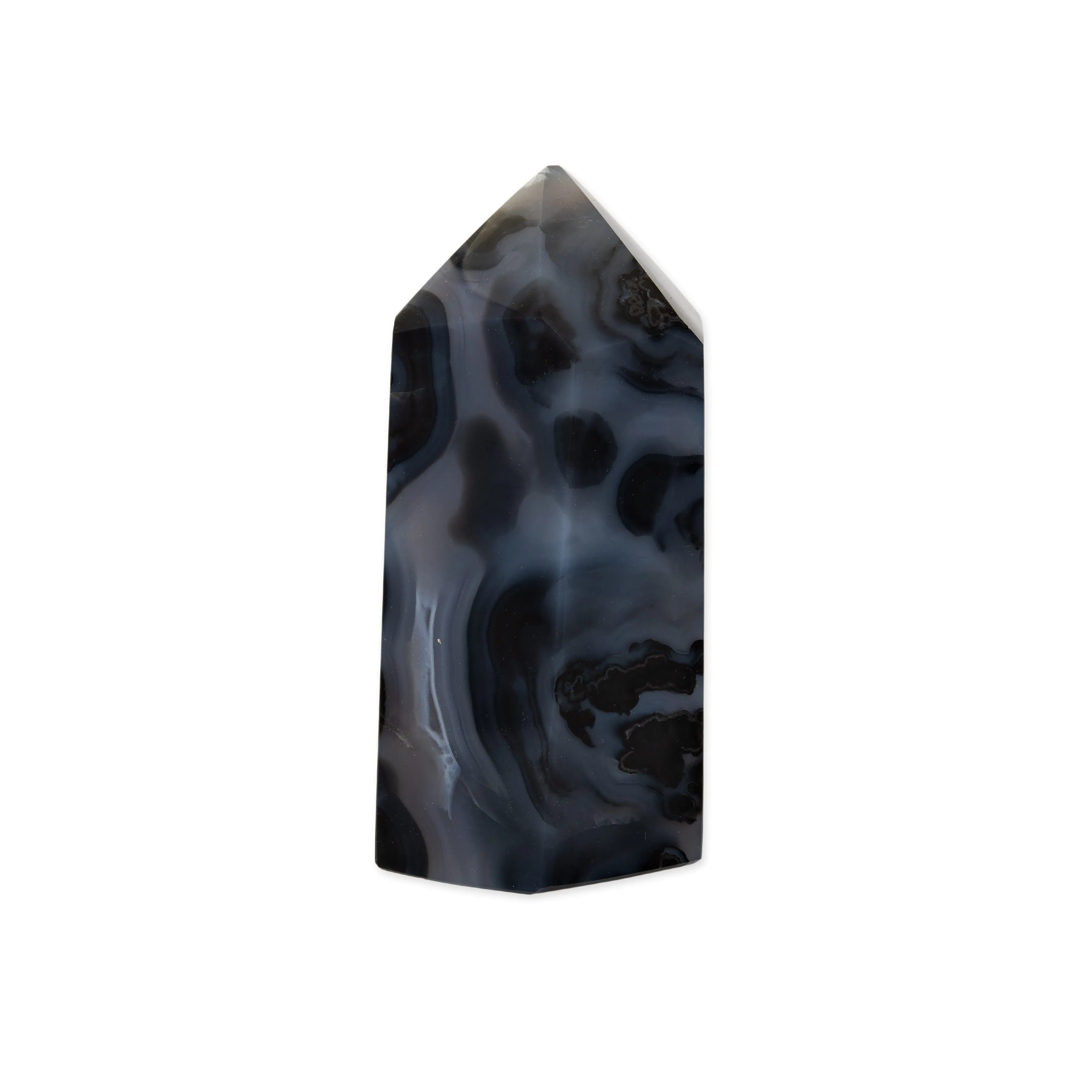AGATE AND AMETHYST POLISHED TOWER