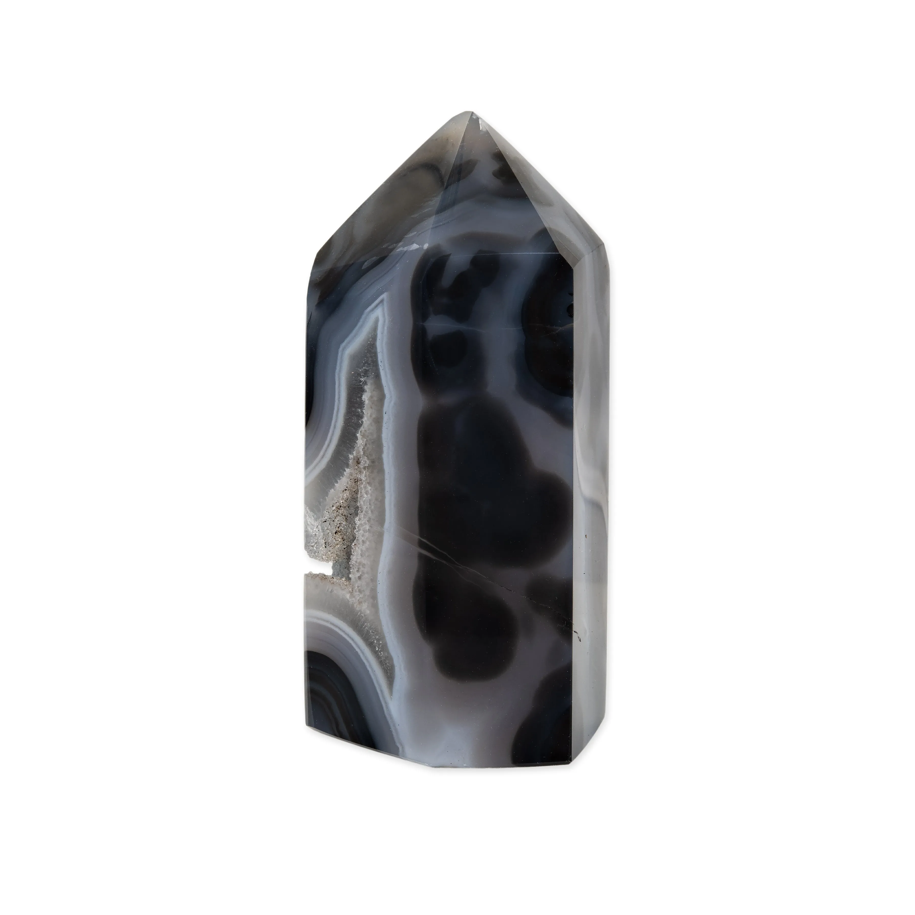 AGATE AND AMETHYST POLISHED TOWER