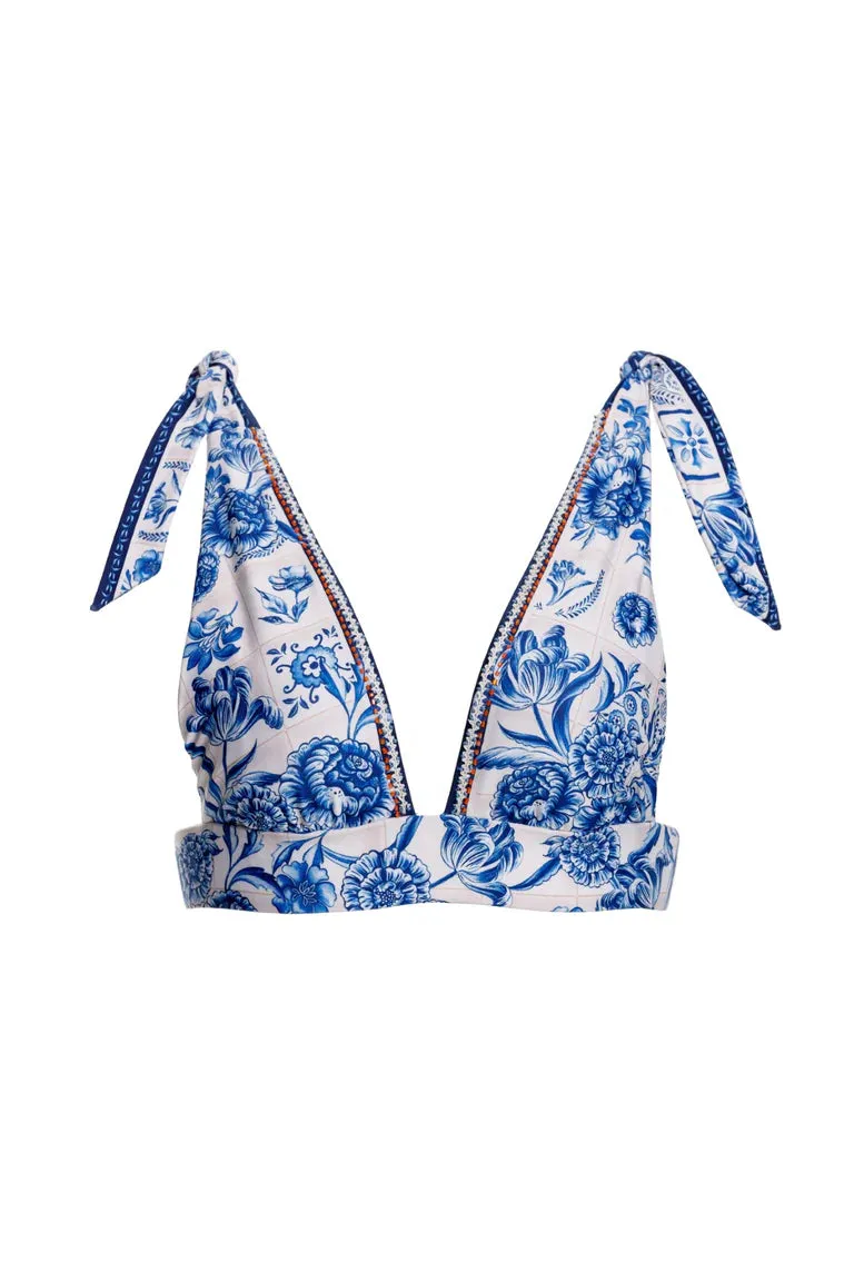 Agua Bendita Laurie Azure Bikini Top