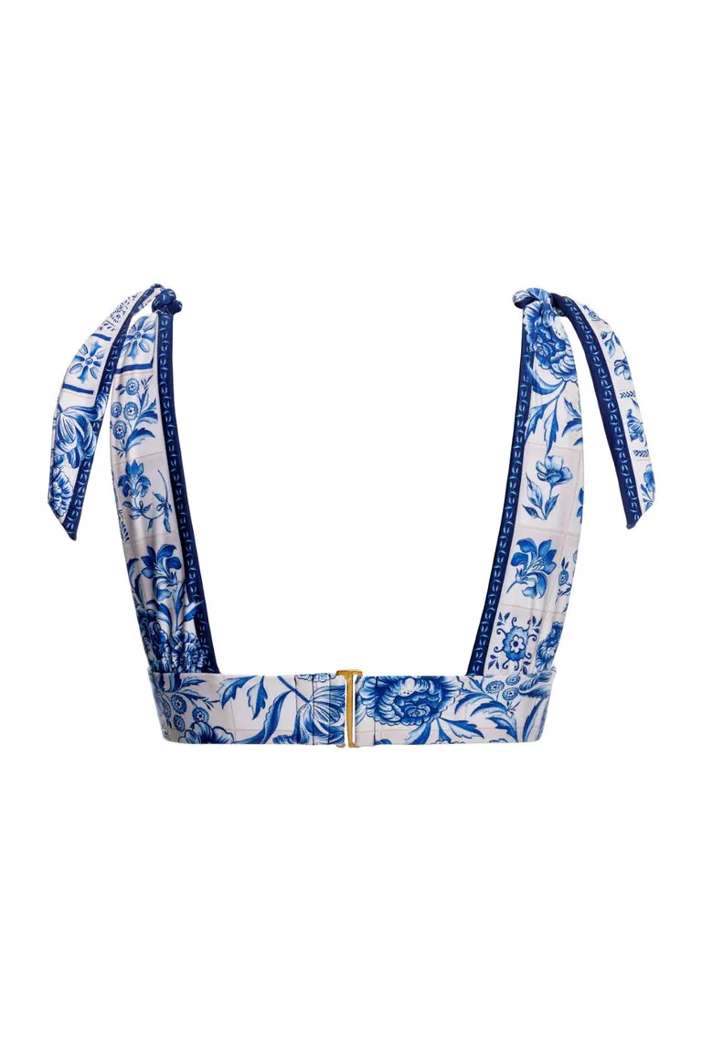 Agua Bendita Laurie Azure Bikini Top
