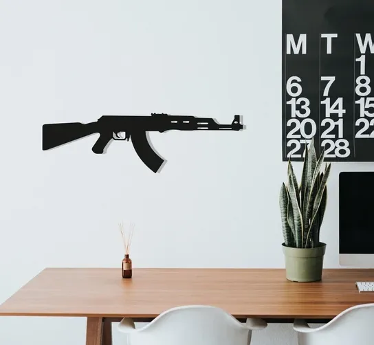 AK-47 Wood Wall Art