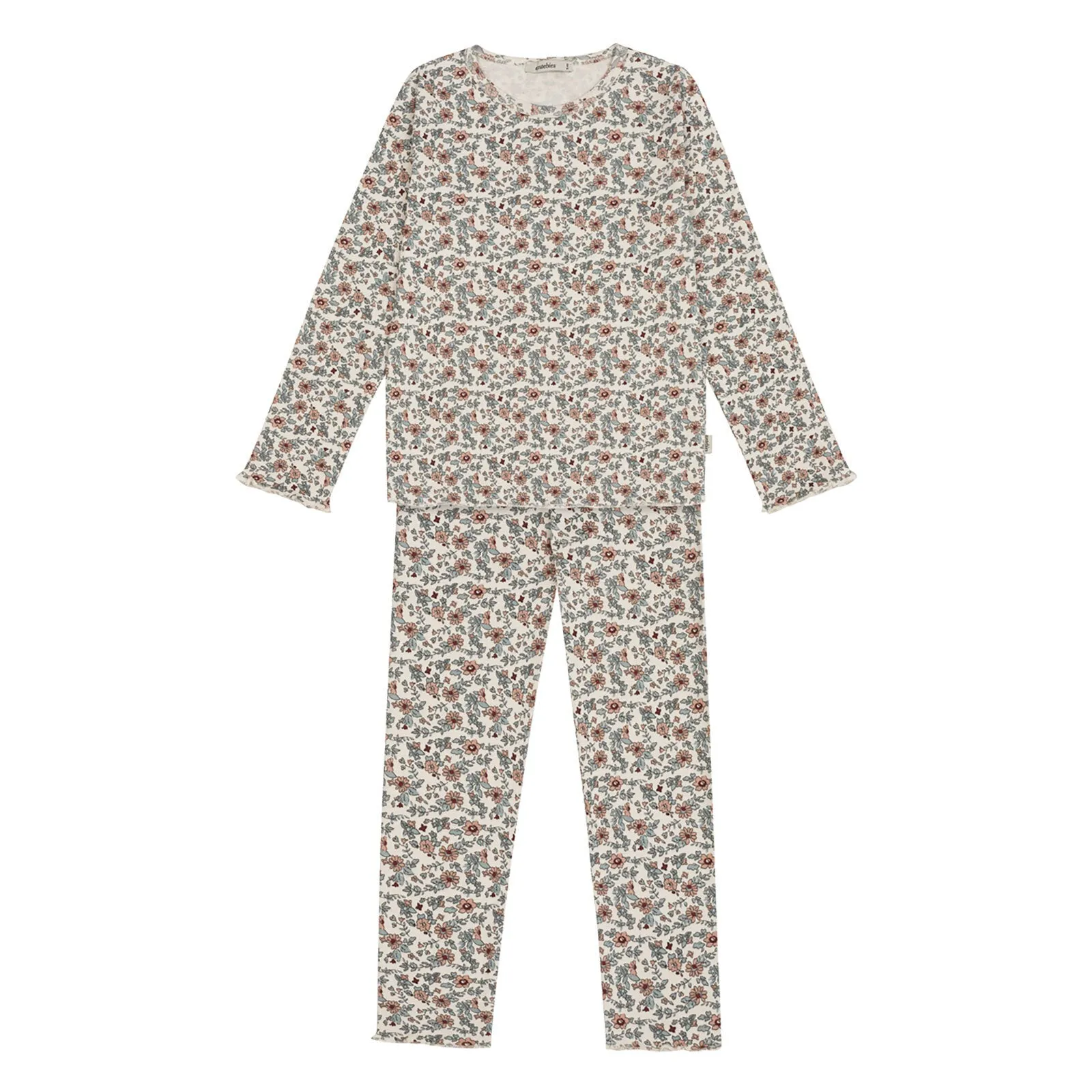 Antebies Winter Flowers Rib Pyjama