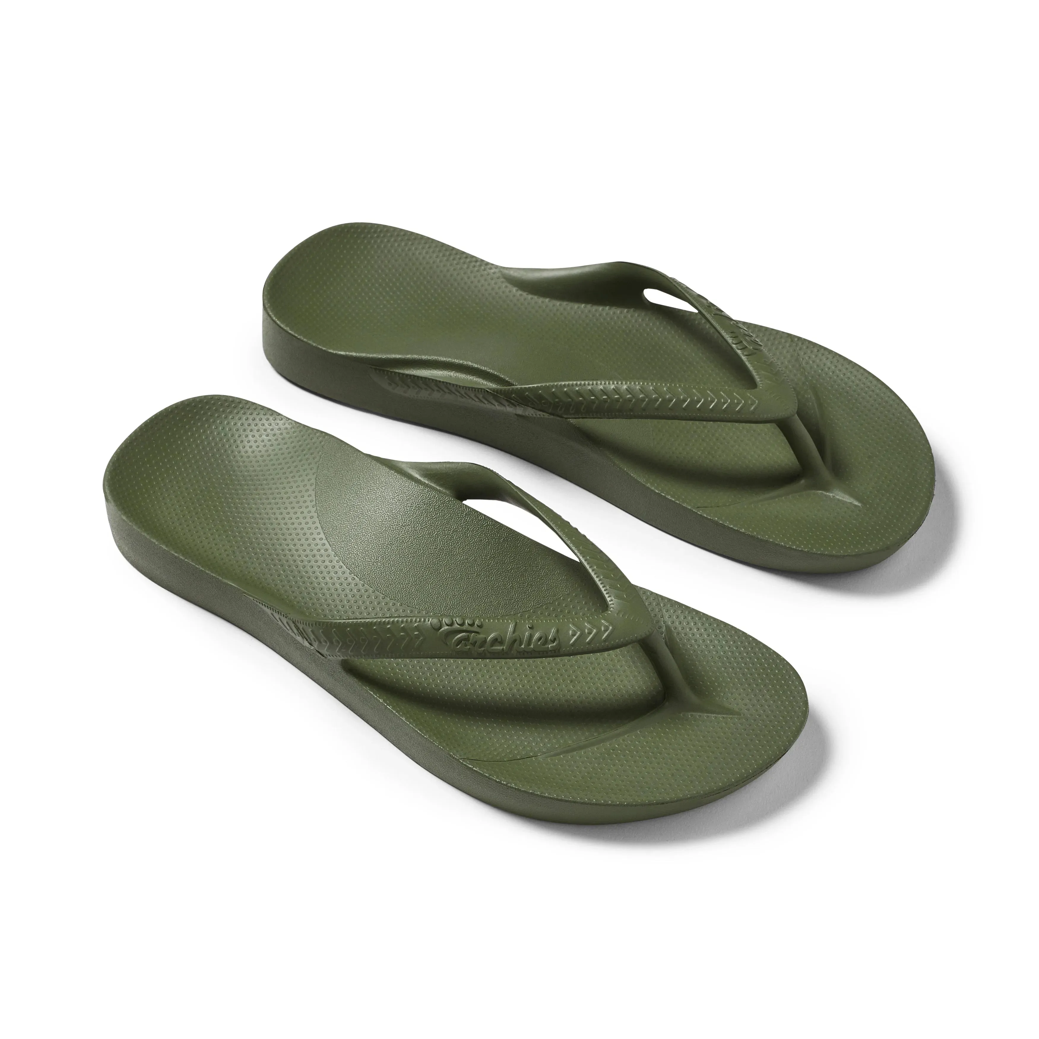 Archies Arch Support Flip Flops - Khaki