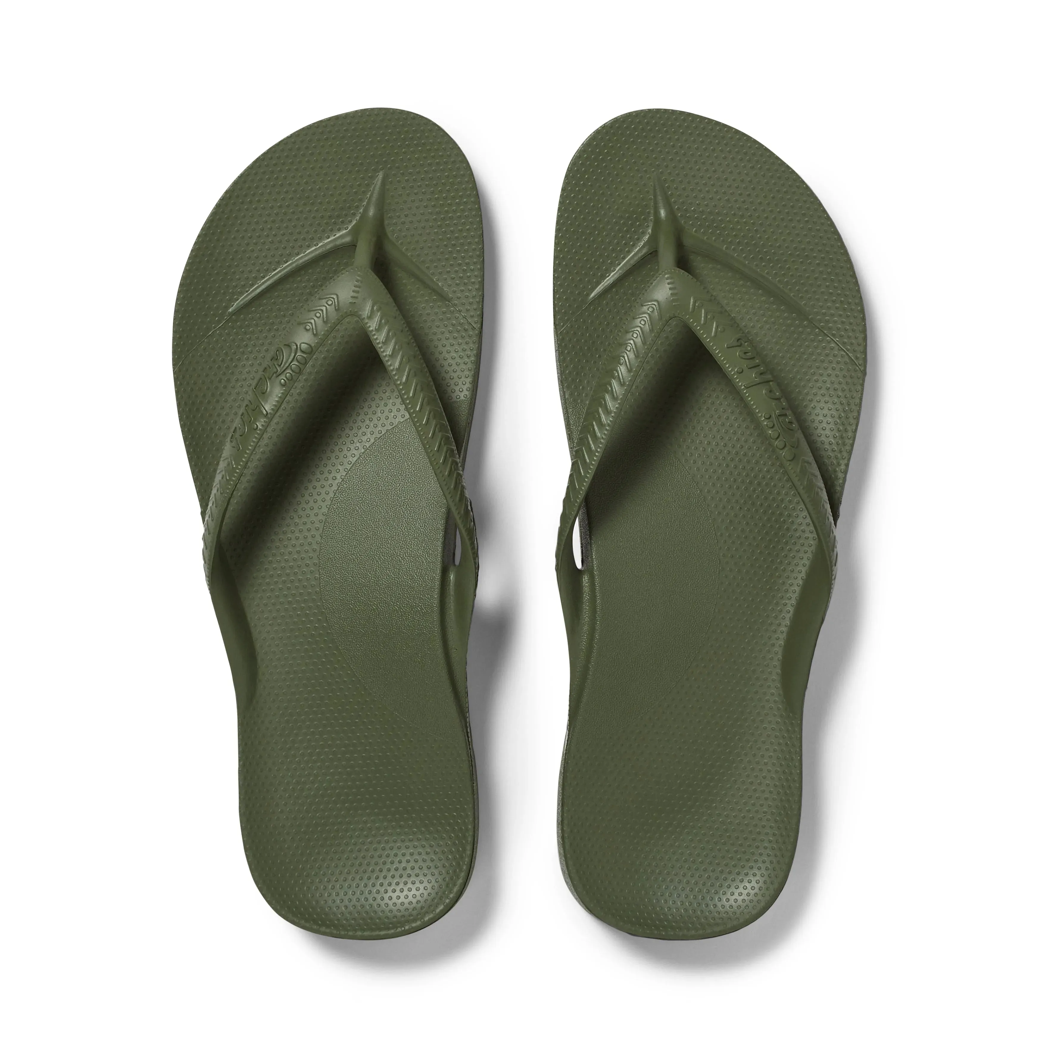 Archies Arch Support Flip Flops - Khaki