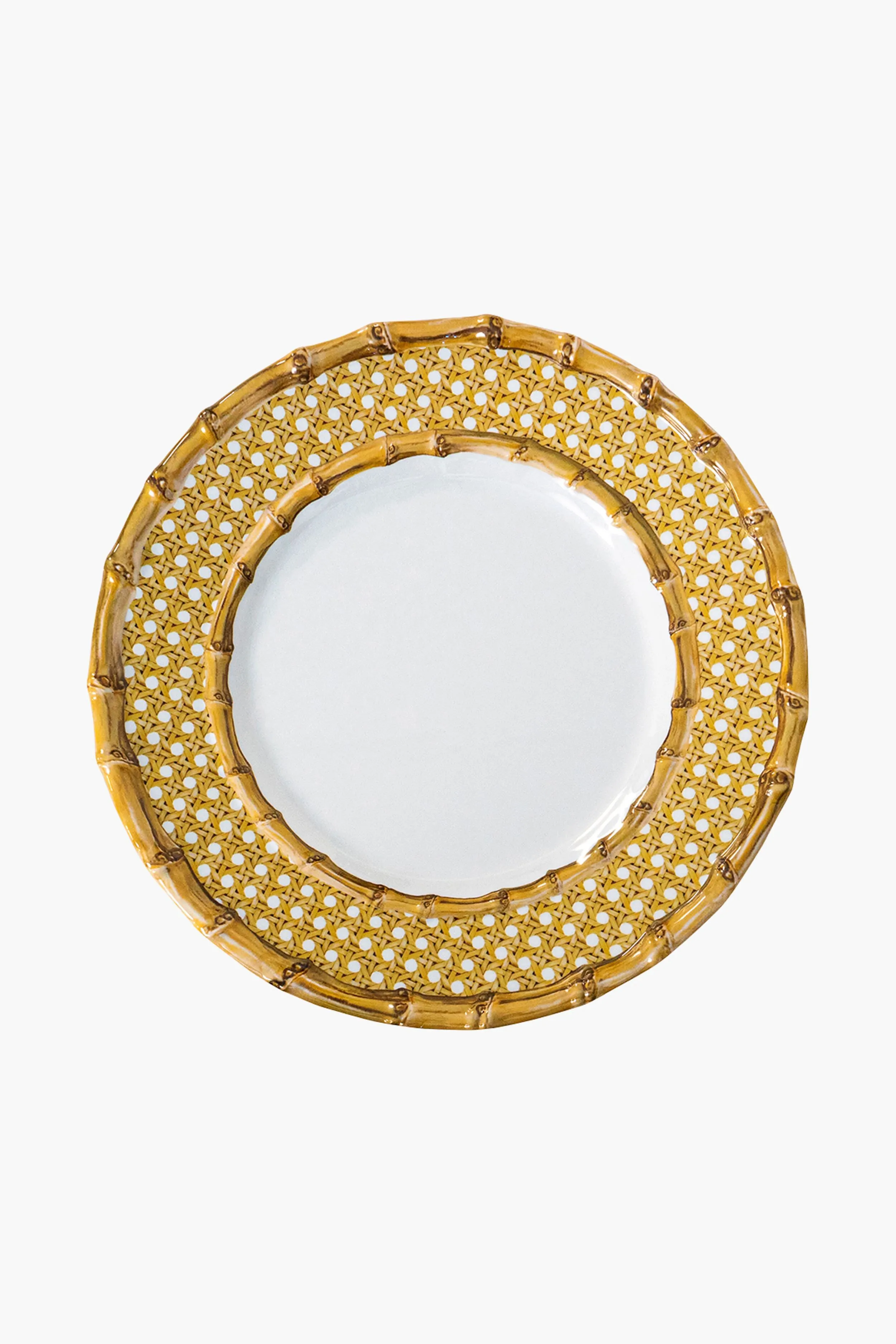 Bamboo Caning Melamine Salad Plate