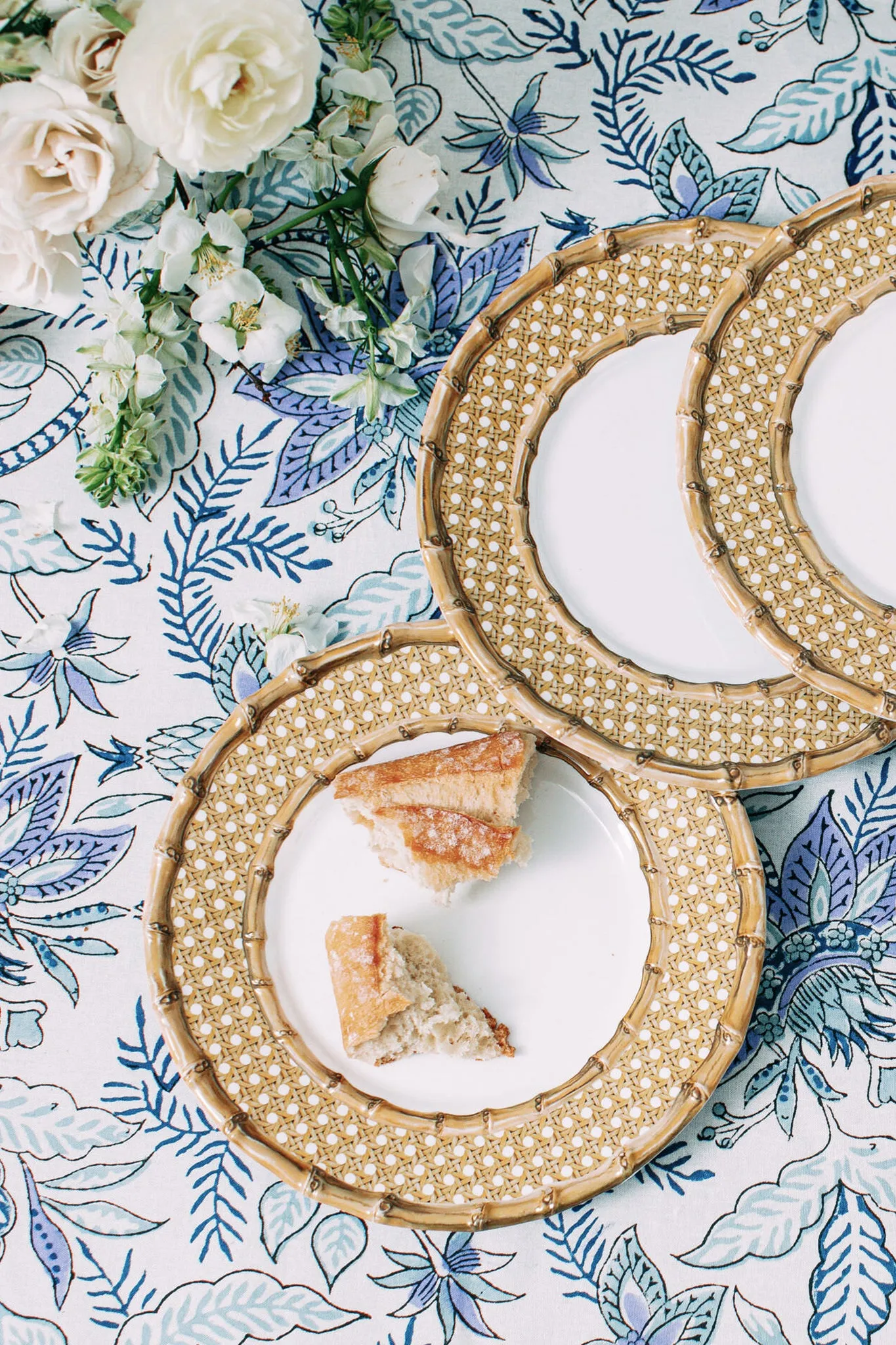 Bamboo Caning Melamine Salad Plate