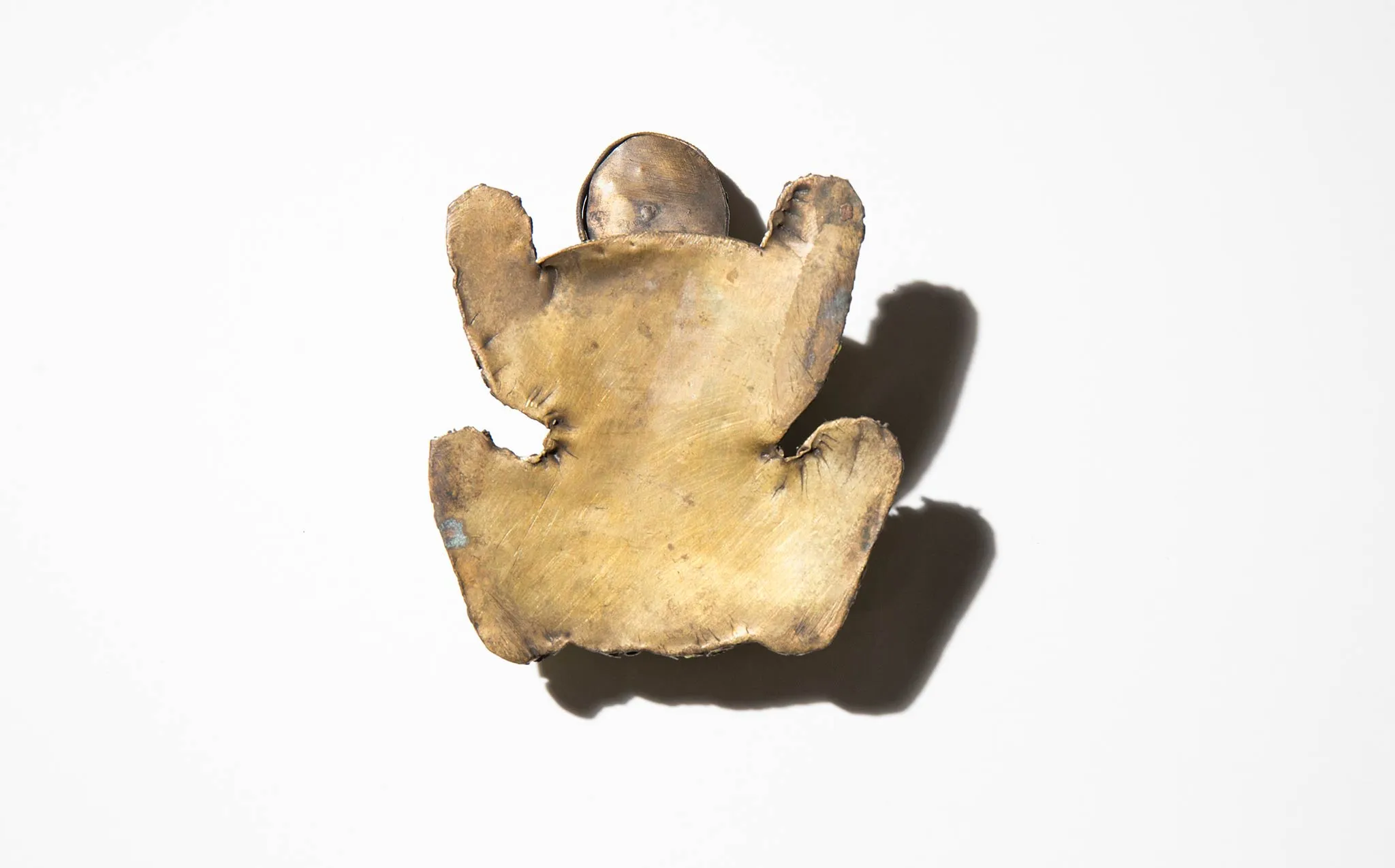 Beaded Brass Frog
