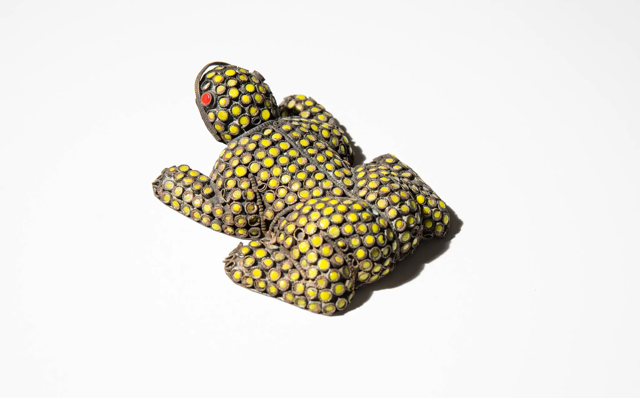 Beaded Brass Frog
