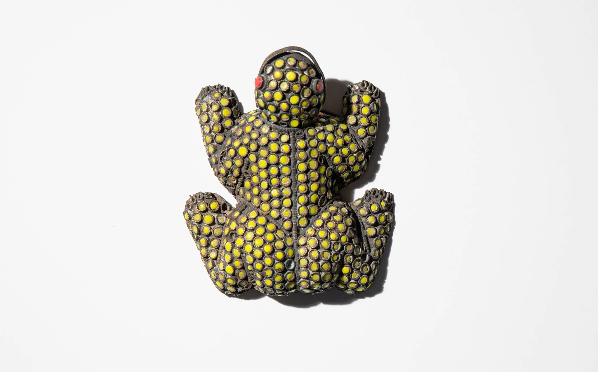 Beaded Brass Frog