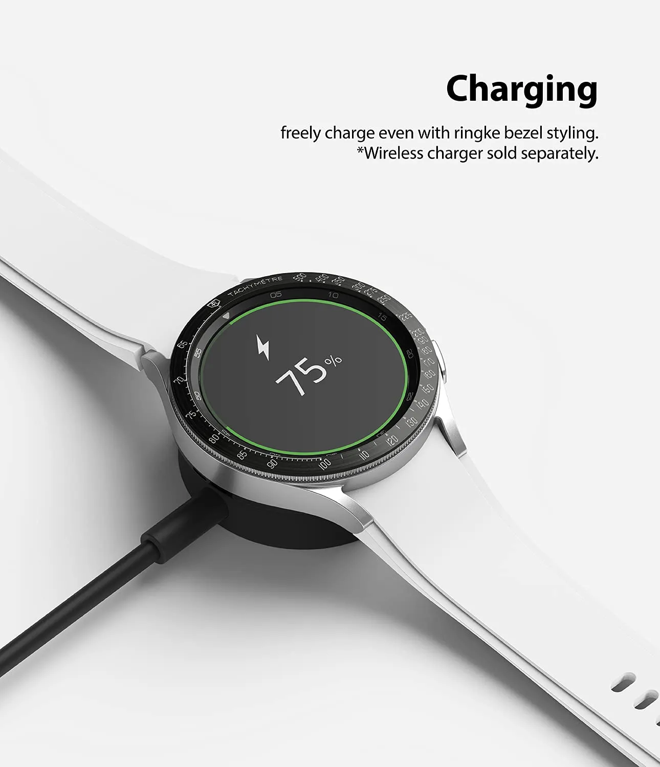 Bezel Styling Compatible with Samsung Galaxy Watch 4 Classic 42mm - Black [42-03]