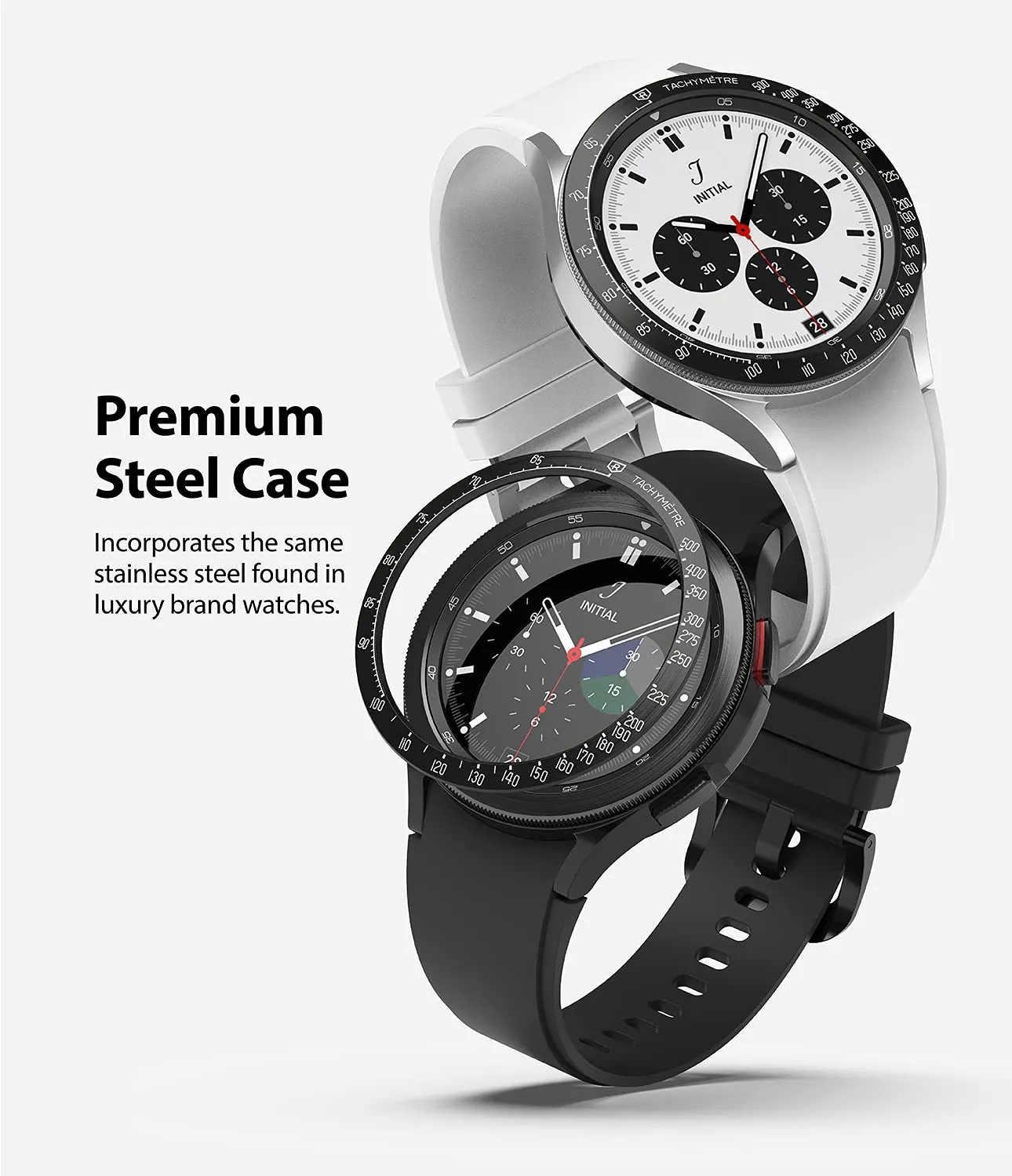 Bezel Styling Compatible with Samsung Galaxy Watch 4 Classic 42mm - Black [42-03]