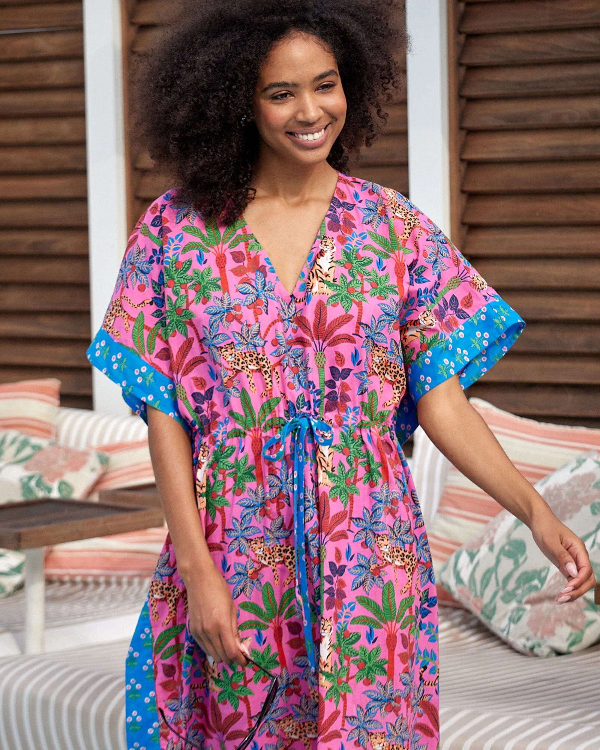 Big Cat Family Let's Cruise Caftan