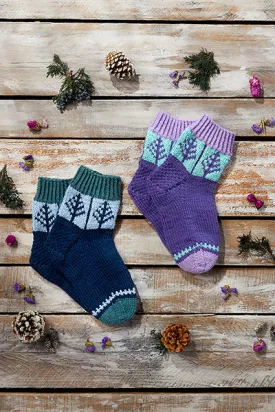 Blue Spruce Socks - 12 Days of Winter Collection (Universal Yarn)