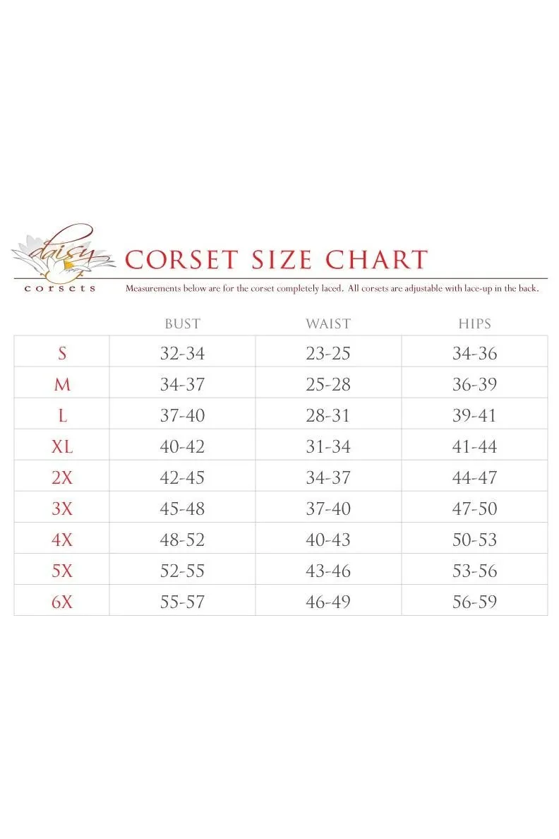 Captain's Treasure 4 PC Black & White Corset Costume