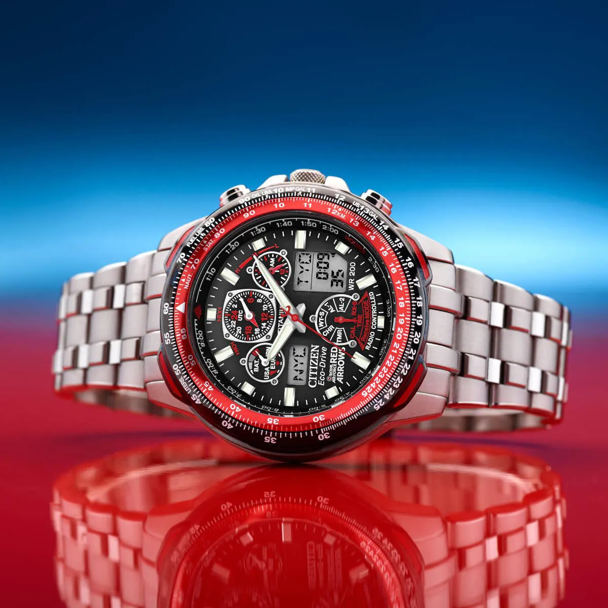 Citizen 47mm Black Dial Eco-Drive Men's Watch