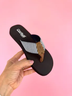 Corkys Summer Break - Navy White Striped