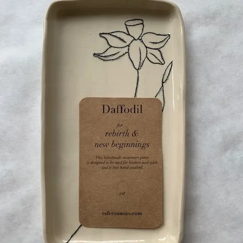 CSF Ceramics Small Tray: Daffodil
