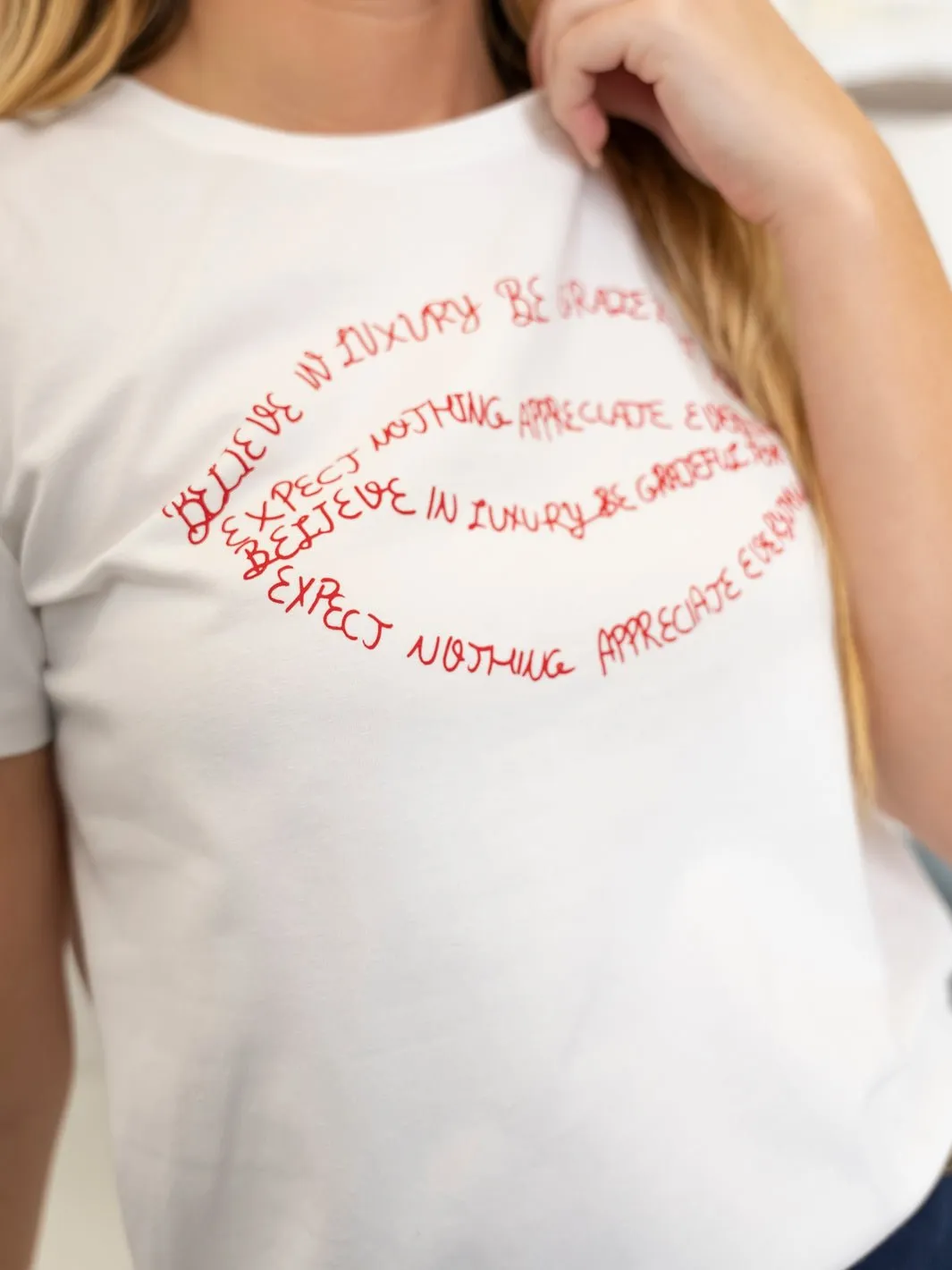 Culture CUgith lips t-shirt spring gardenia