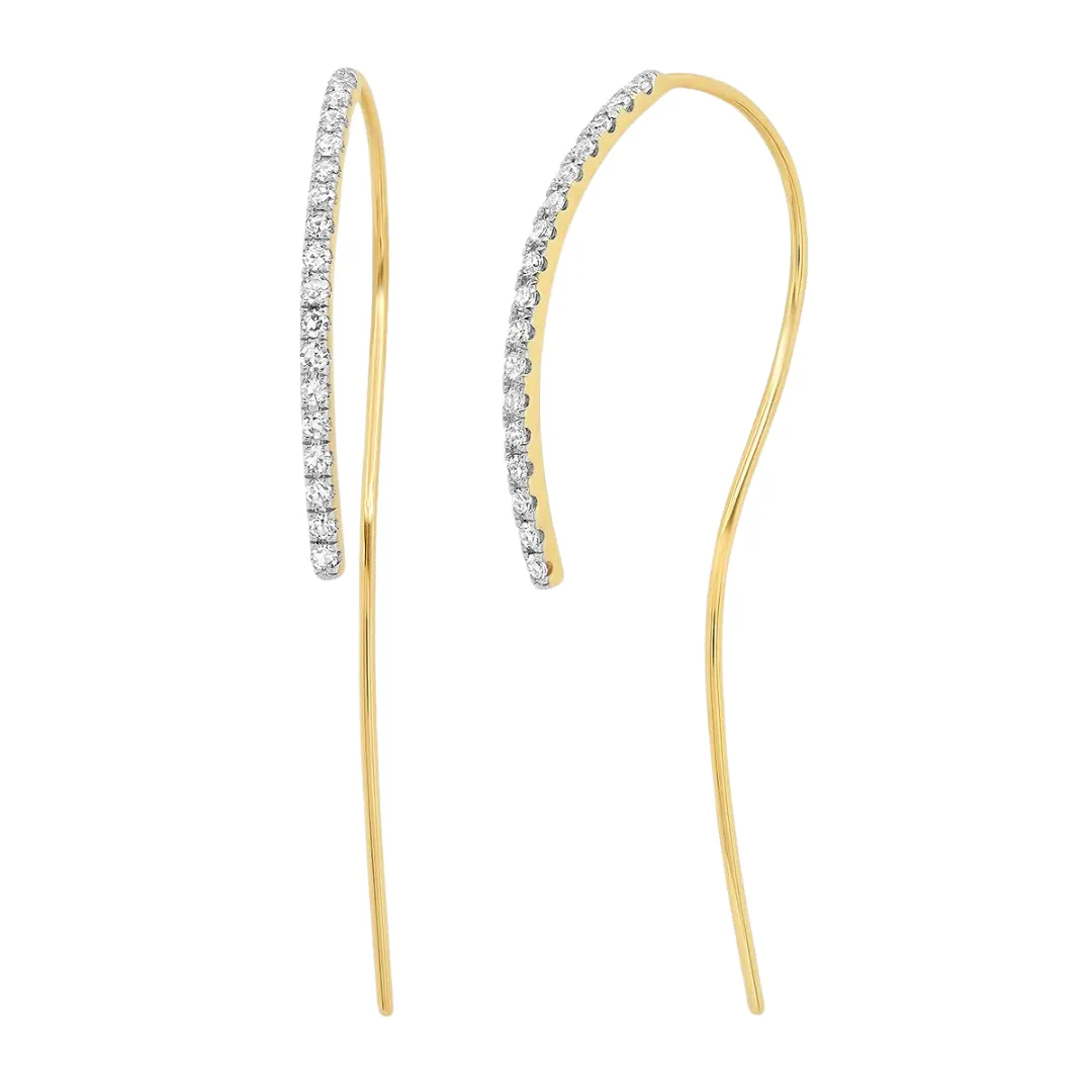 Diamond Hook Earrings