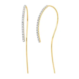 Diamond Hook Earrings