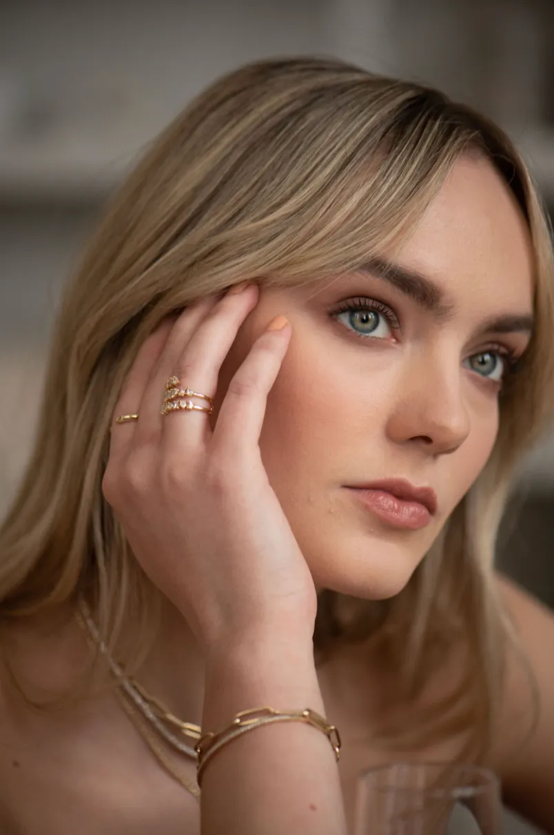 DIAMOND MULTISHAPED COIL RING