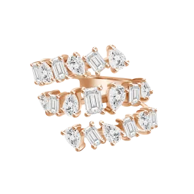 DIAMOND MULTISHAPED COIL RING