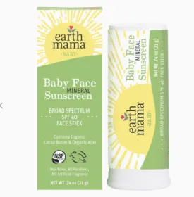 Earth Mama Organics - Baby Mineral Sunscreen Stick SPF40