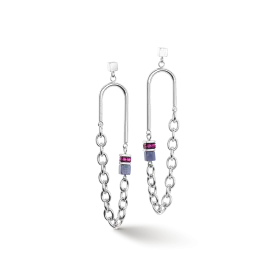 GeoCUBE® Iconic Boho earrings silver-multicolour