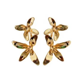 Gold Double Bloom Flower Drops