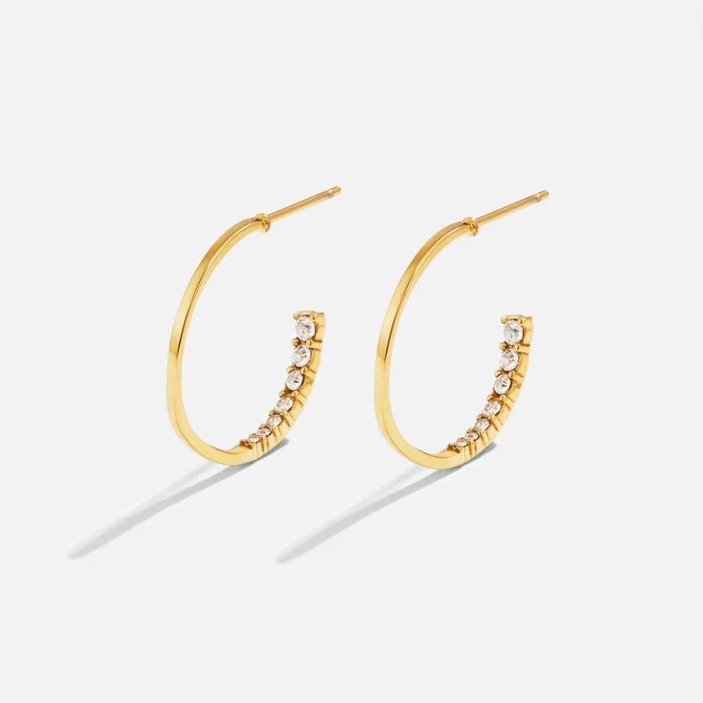Hidden Treasure Crystal Hoop Earrings