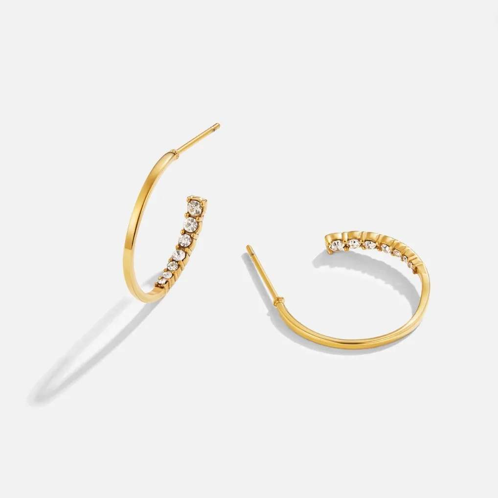 Hidden Treasure Crystal Hoop Earrings