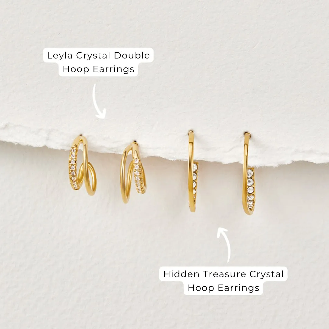 Hidden Treasure Crystal Hoop Earrings