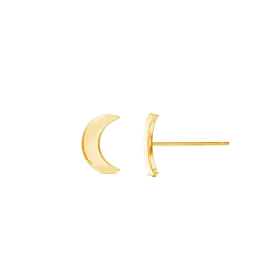 Kids Solid Moon Studs