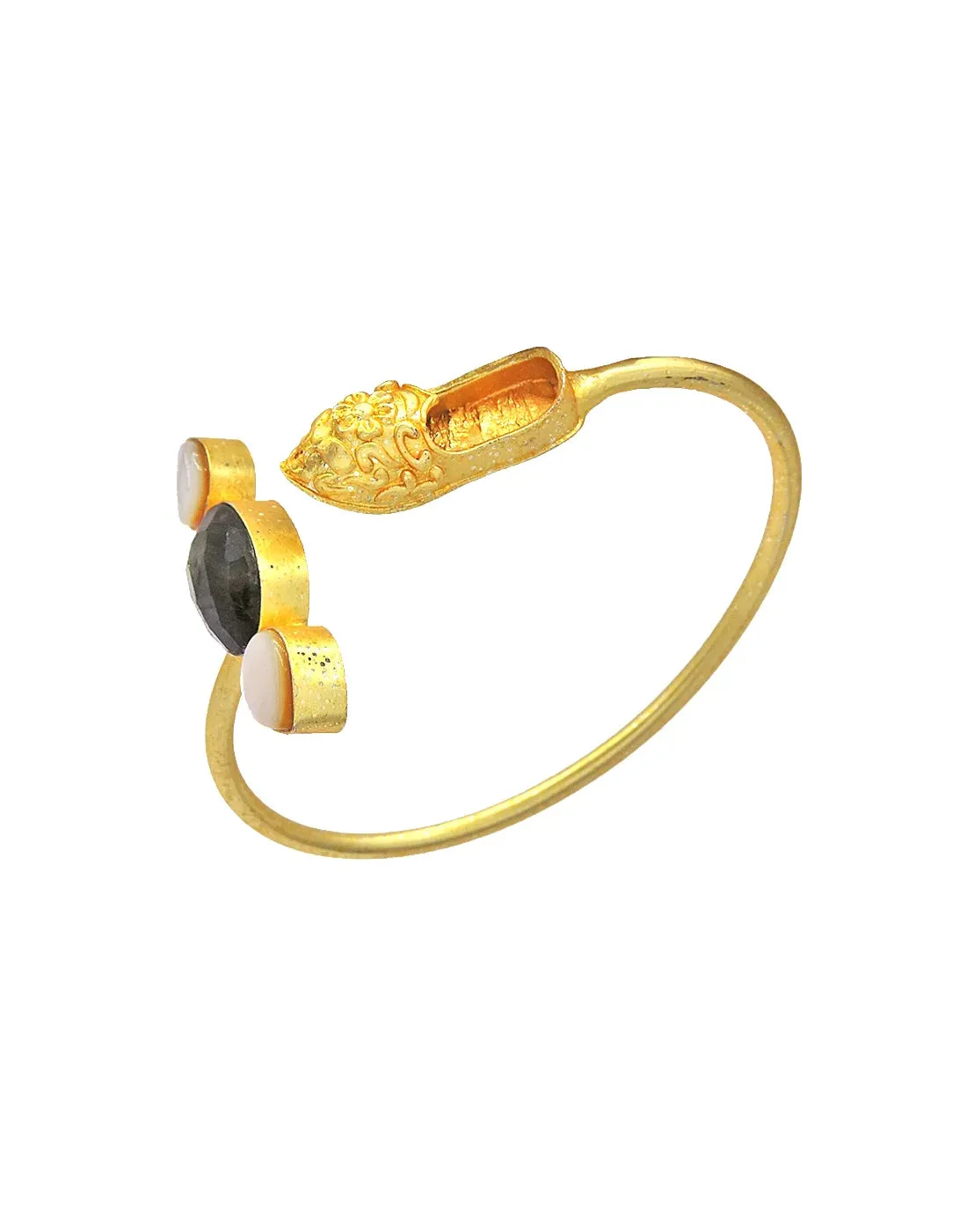 Labradorite & Shell Cuff