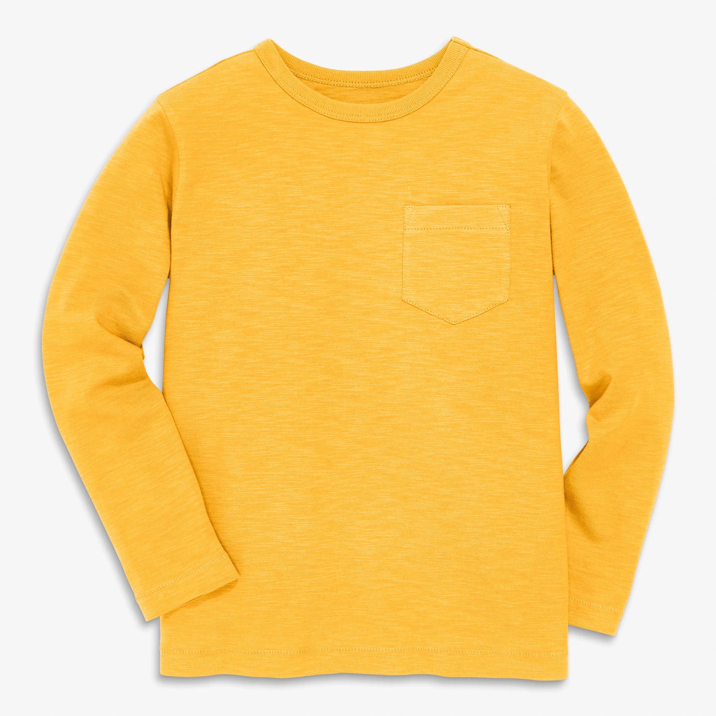 Long sleeve slub pocket tee in seasonal colors