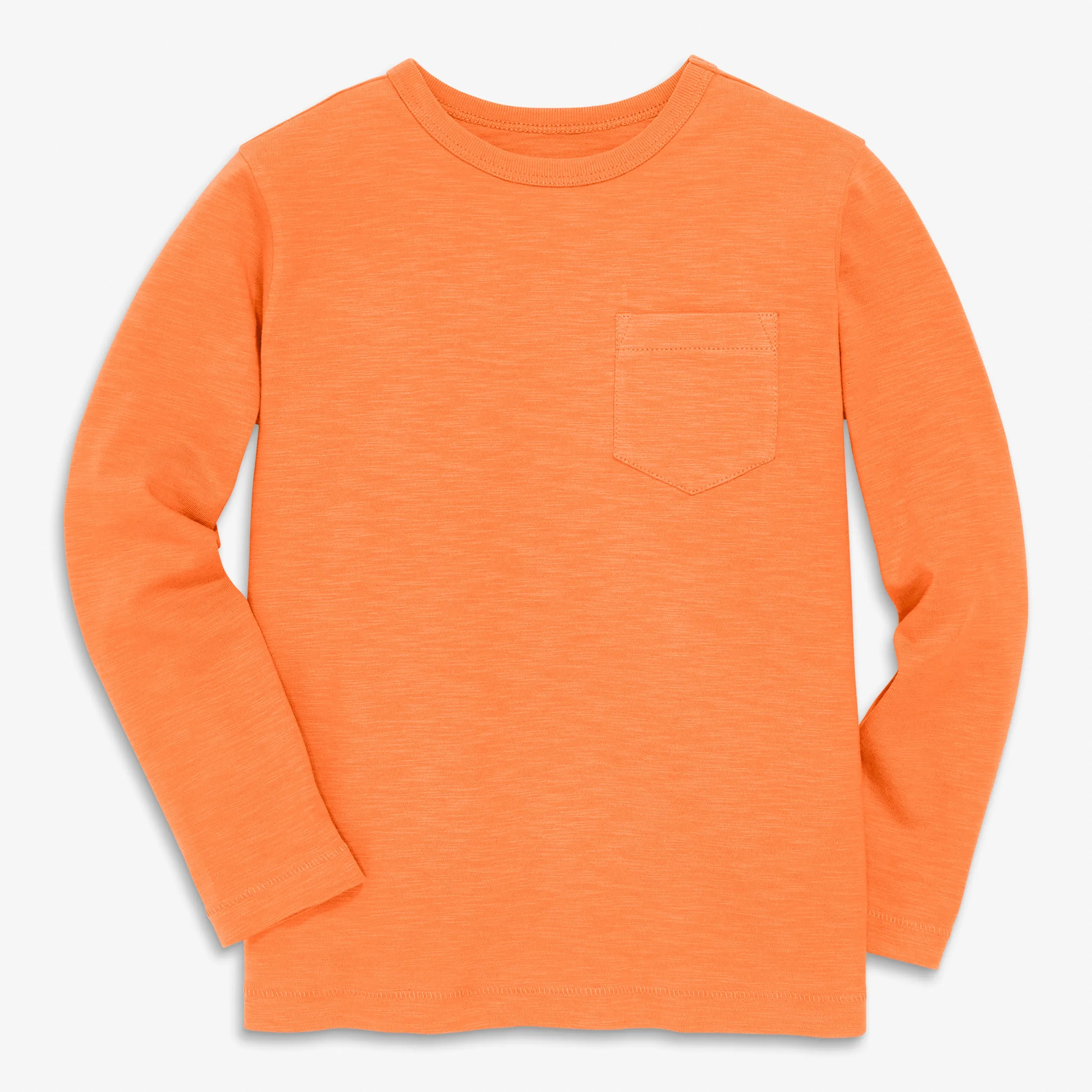 Long sleeve slub pocket tee in seasonal colors