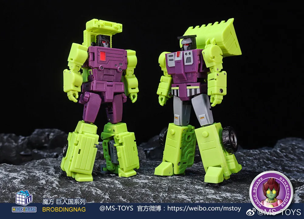 Magic Square MS Toys MS-B37 Shovel Master (Scrapper) & MS-B38 Roller Master (Mixmaster) Constructor Devastator Combiner Set A (2 in 1 set)