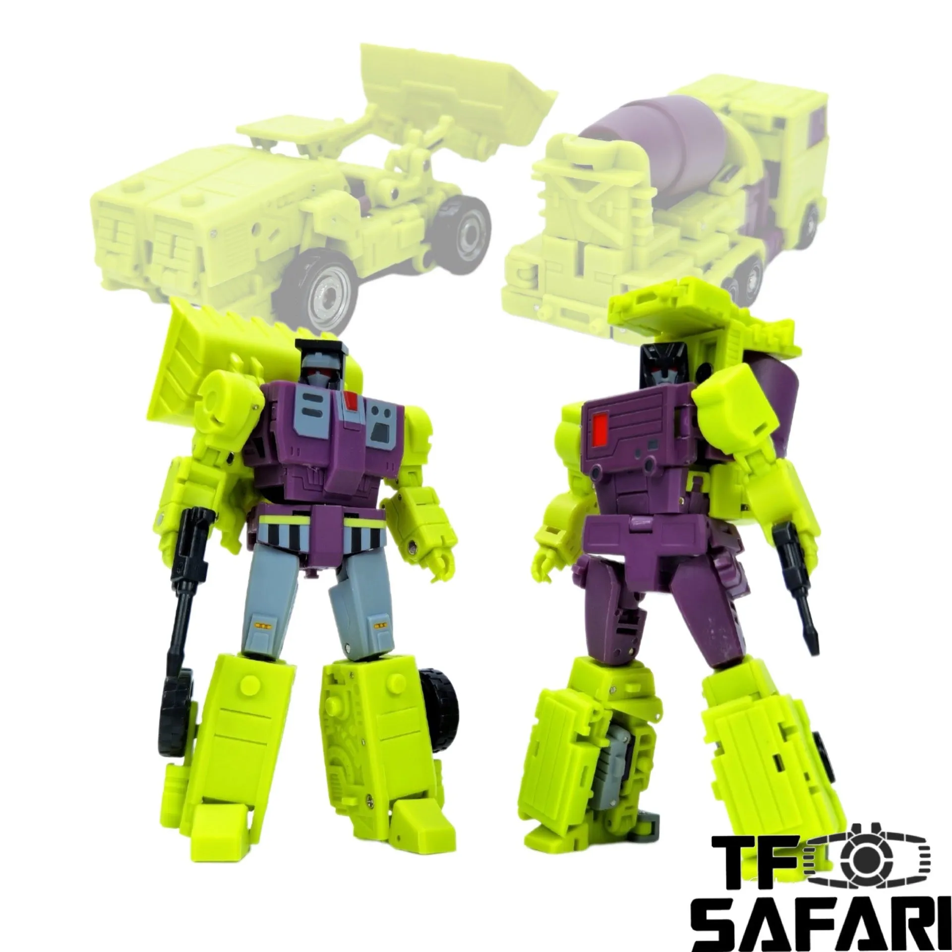 Magic Square MS Toys MS-B37 Shovel Master (Scrapper) & MS-B38 Roller Master (Mixmaster) Constructor Devastator Combiner Set A (2 in 1 set)