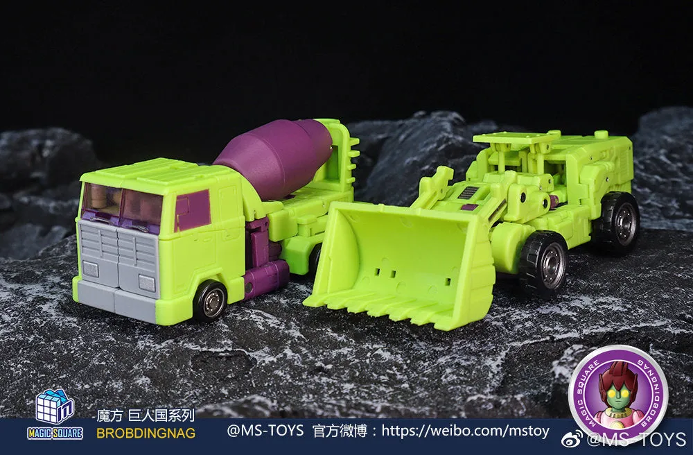 Magic Square MS Toys MS-B37 Shovel Master (Scrapper) & MS-B38 Roller Master (Mixmaster) Constructor Devastator Combiner Set A (2 in 1 set)