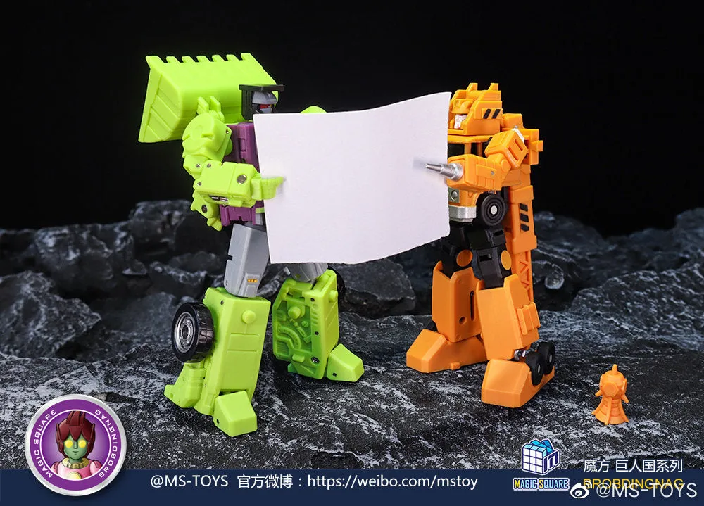 Magic Square MS Toys MS-B37 Shovel Master (Scrapper) & MS-B38 Roller Master (Mixmaster) Constructor Devastator Combiner Set A (2 in 1 set)