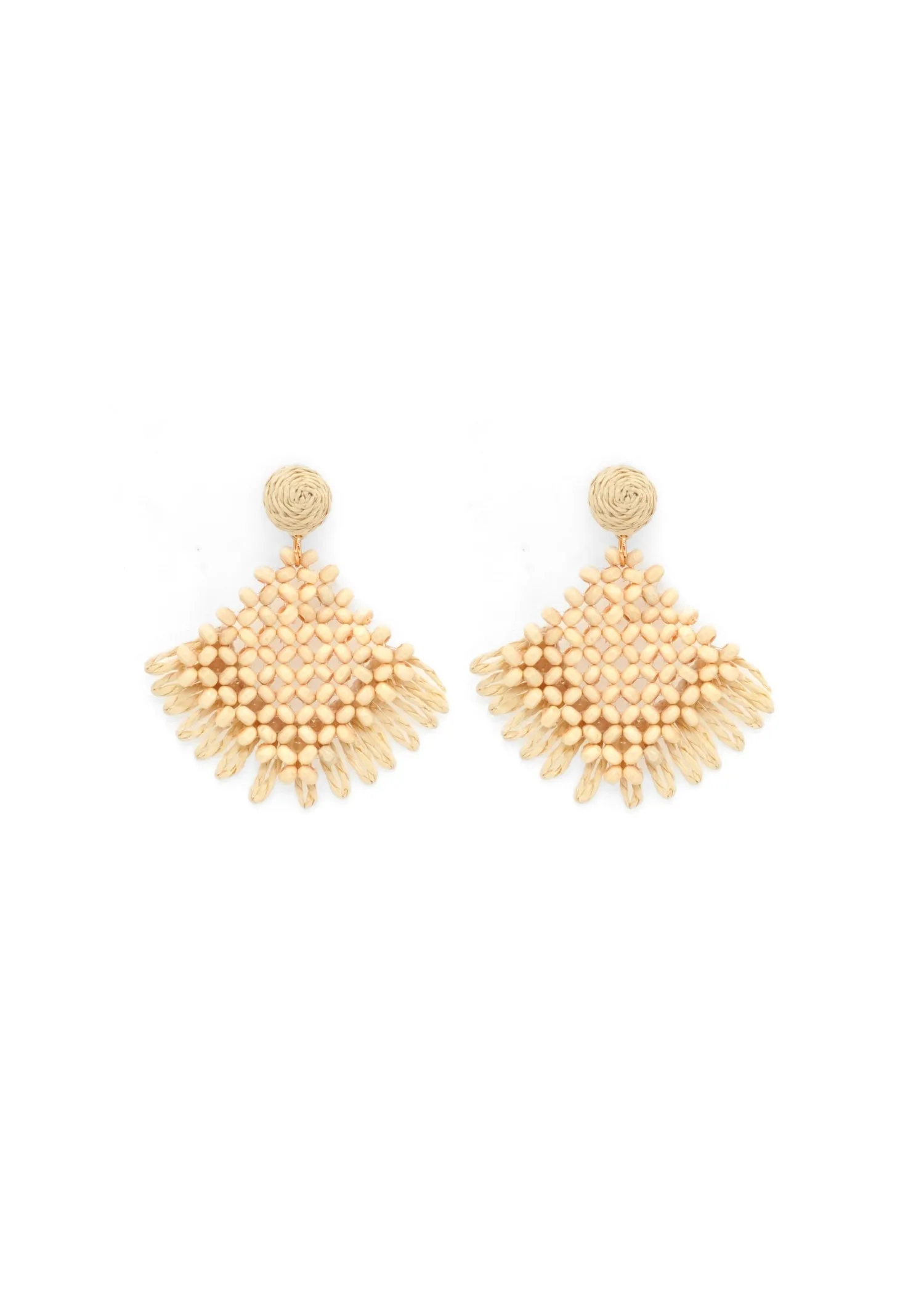 Merx - Raffia Diamond Shape Earring