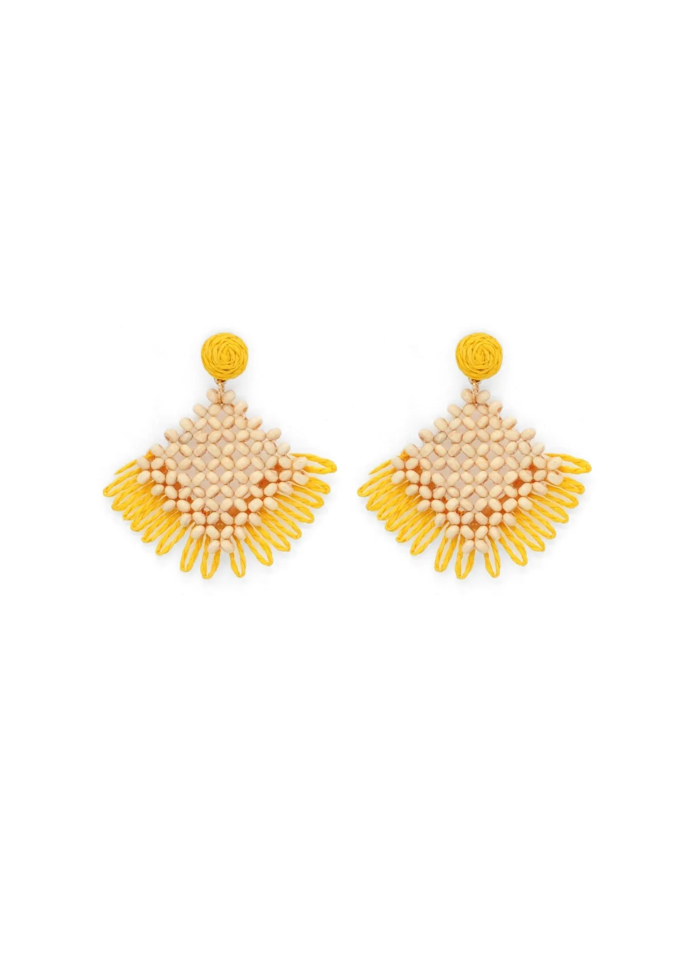 Merx - Raffia Diamond Shape Earring